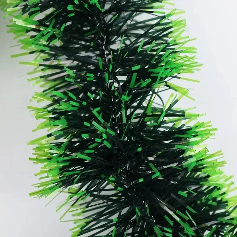 2M Wholesale Christmas Ribbon Garland Green Cane Tinsel Ribbons Xmas Tree Hanging Pendent Wreath Ornaments Home Party Supplies
