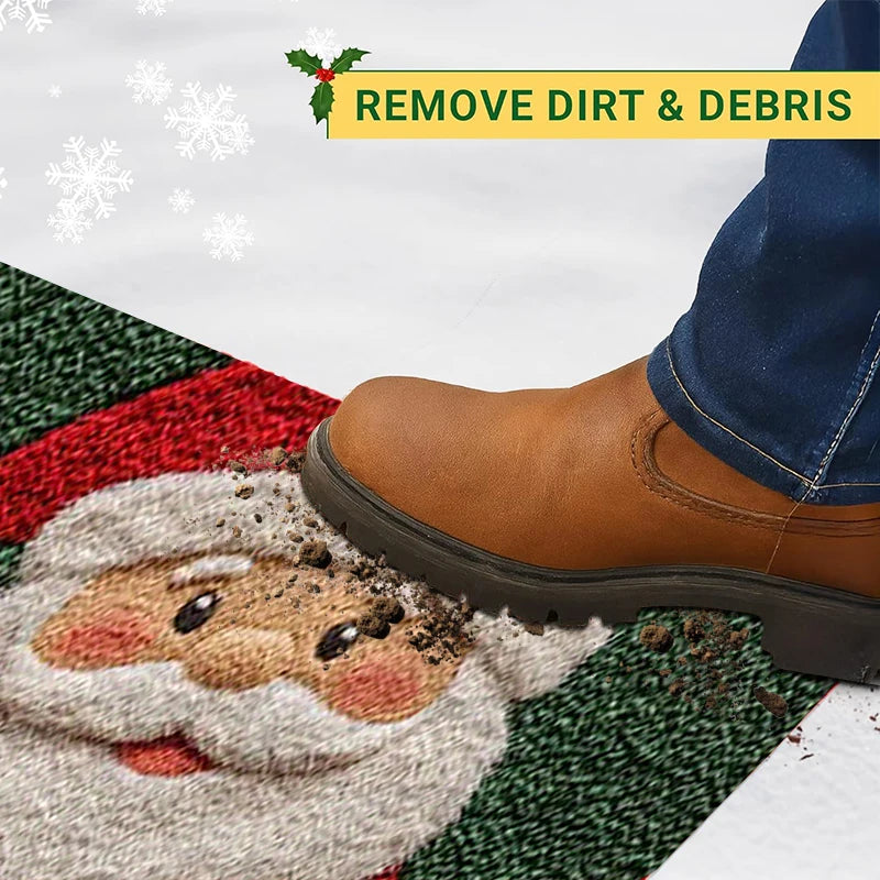 Christmas Door Mat Red Santa Claus Outdoor and indoor Gingerbread Man Carpet  New Year 2026 Merry Christmas Home Decor Foot Mat