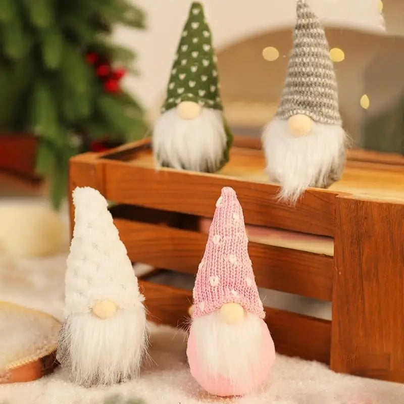 3pcs Christmas Hanging Decorations, Swedish Handmade Plush Santa Elves, Holiday Tree Ornaments, Home Christmas Decor
