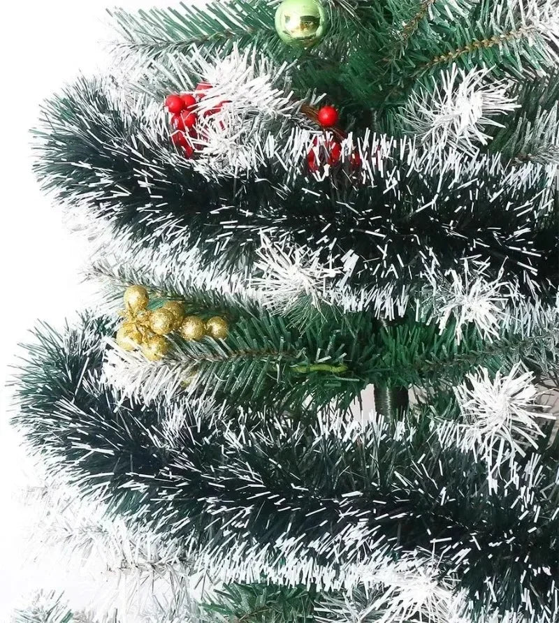 2M Wholesale Christmas Ribbon Garland Green Cane Tinsel Ribbons Xmas Tree Hanging Pendent Wreath Ornaments Home Party Supplies